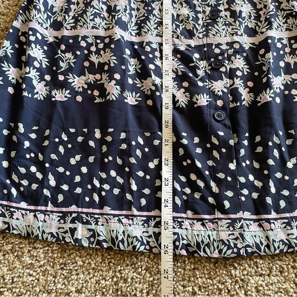 National Pull On Floral Midi Skirt Women's M Petite Challis Pockets Fairy Boho - Picture 12 of 15